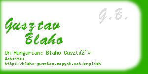 gusztav blaho business card